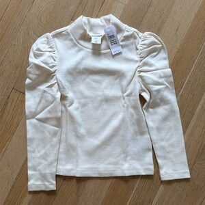 NWT GAP girls cream ribbed turtleneck, size 4